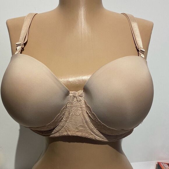 Torrid Women's Beige Curved Underwire Detachable Strap Push-Up Bra Size 40DD - Picture 1 of 8